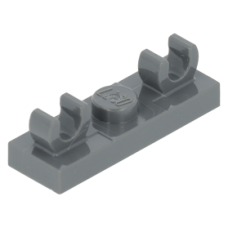 LEGO lapos elem 1×3 tetején 2 db fogóval, sötétszürke (79987)