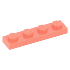 LEGO lapos elem 1x4, korall (3710)