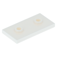LEGO lapos elem 2×4 2 bütyökkel középen, fehér (65509)
