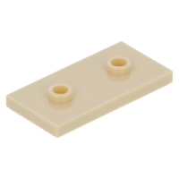 LEGO lapos elem 2x4 2 bütyökkel középen, sárgásbarna (65509)