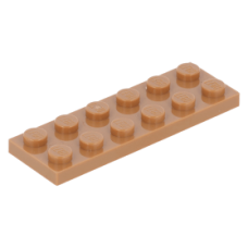 LEGO lapos elem 2x6, középsötét testszínű (3795)
