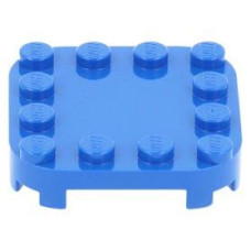 LEGO lapos elem 4×4×2/3 lekerekített sarkokkal és négy talppal, kék (66792)