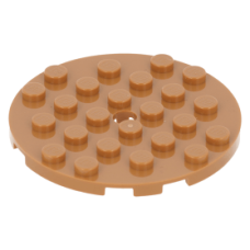 LEGO lapos elem kerek lyukkal középen 6x6, középsötét testszínű (11213)
