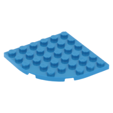 Eredeti, új LEGO lapos elem lekerekített sarokkal 6x6, sötét azúrkék (6003) - nélkülözhetetlen építőelem, alkatrész