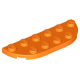 LEGO lapos elem 2x6 hosszú oldalán lekerekített sarkokkal, narancssárga (18980)