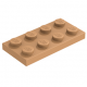 LEGO lapos elem 2x4, középsötét testszínű (3020)