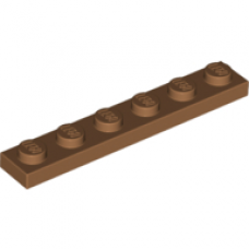 LEGO lapos elem 1x6, középsötét testszínű (3666)