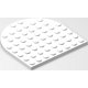 LEGO lapos elem 8x8 egyik oldalán lekerekített sarkokkal, fehér (41948)
