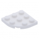 LEGO lapos elem lekerekített sarokkal 3x3, fehér (30357)