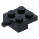 LEGO lapos elem 2x2 egyik oldalán keréktartóval, fekete (4488)