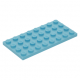 LEGO lapos elem 4x8, közép azúrkék (3035)