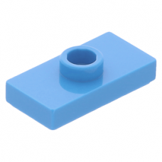 LEGO lapos elem 1 bütyökkel középen 1×2, sötét azúrkék (15573)