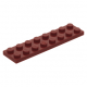 LEGO lapos elem 2x8, sötétpiros (3034)