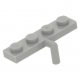 LEGO lapos elem 1x4 lefele néző karral, világosszürke (30043)