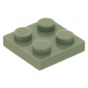 LEGO lapos elem 2x2, homokzöld (3022)
