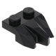 LEGO lapos elem 1×2 három karommal (szikla), fekete (27261)