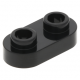 LEGO lapos elem 1x2 lekerekített tetején két lyukas bütyökkel, fekete (35480)