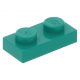 LEGO lapos elem 1x2, sötét türkizkék (3023)