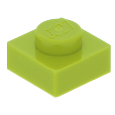 LEGO lapos elem 1x1, lime (3024)