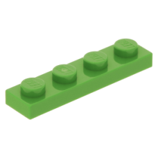 LEGO lapos elem 1x4, világoszöld (3710)