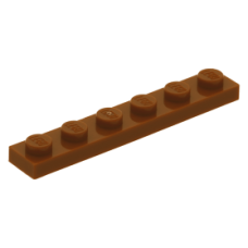 LEGO lapos elem 1x6, sötét narancssárga (3666)