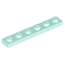 LEGO lapos elem 1x6, világos vízzöld (3666)