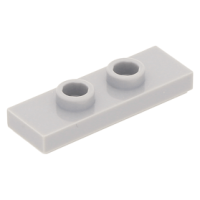 LEGO lapos elem 2 bütyökkel középen 1×3, világosszürke (34103)