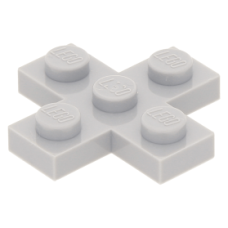 LEGO lapos elem 3x3 kereszt alakú, világosszürke (15397)