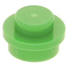 LEGO lapos elem kerek 1x1, világoszöld (4073)
