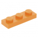 LEGO lapos elem 1x3, narancssárga (3623)