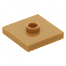 LEGO lapos elem 1 bütyökkel középen 2×2, középsötét testszínű (87580)