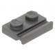 LEGO lapos elem 1x2 egyik oldala mentén ajtósínnel, matt ezüst (32028)