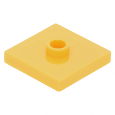 LEGO lapos elem 1 bütyökkel középen 2×2, világos narancssárga (87580)