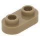 LEGO lapos elem 1x2 lekerekített tetején két lyukas bütyökkel, sötét sárgásbarna (35480)