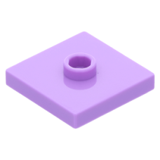 LEGO lapos elem 1 bütyökkel középen 2×2, közép levendulalila (87580)