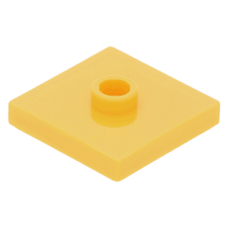 LEGO lapos elem 1 bütyökkel középen 2×2, világos narancssárga (87580)
