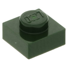 LEGO lapos elem 1x1, sötétzöld (3024)