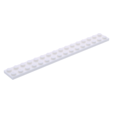 LEGO lapos elem 2x16, fehér (4282)