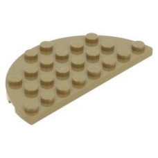 LEGO lapos elem félkör 4x8, sötét sárgásbarna (22888)