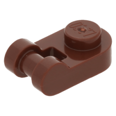 LEGO lapos elem kerek 1x1 fogóval, vörösesbarna (26047)
