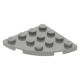 LEGO lapos elem lekerekített sarokkal 4x4, sötétszürke (30565)