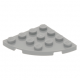 LEGO lapos elem lekerekített sarokkal 4x4, világosszürke (30565)