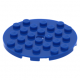 LEGO lapos elem kerek lyukkal középen 6x6, kék (11213)