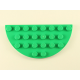 LEGO lapos elem félkör 4x8, világoszöld (22888)