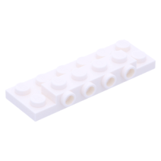 LEGO lapos elem 2x6x2/3 oldalán négy bütyökkel, fehér (87609)