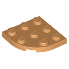 LEGO lapos elem lekerekített sarokkal 3x3, középsötét testszínű (30357)