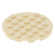 LEGO lapos elem kerek lyukkal középen 6x6, sárgásbarna (11213)