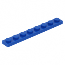 LEGO lapos elem 1x8, kék (3460)