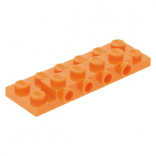LEGO lapos elem 2x6x2/3 oldalán négy bütyökkel, narancssárga (87609)