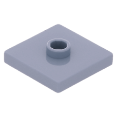 LEGO lapos elem 1 bütyökkel középen 2×2, homokkék (87580)